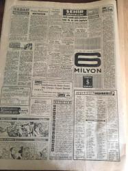 YENİ SABAH GAZETESİ  1961 YIL :24 SAYI :8147---YTP de Kabineye girmemek yüzünden  anlaşmazlık çıktı --Hükümet programının  ana hatları açıklandı --AP,CHP dışında  bir koalisyon  kurulamamasının  sebebini  açıkladı --Ayla Sulukule de   hapis  diye  ihbarda bulunuldu --Gecekonduların  yıkımı  durduruldu ---Nihat Erim  Feragat Etti ---Pakistan da  kuşlar  istikbalden  haber veriyor --APAK , ilk  iş  olarak  kulüplerin  mali  sıkıntılarını  ele alıyor --Beşiktaş ve Vefa dün  Ankara 'ya gitti ---Basketbol   hakemlerinin boykotu ----