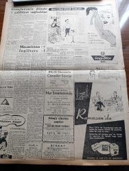 Halkçı Gazete - 24 Mayıs 1954- İsmet İnönü Dün Ankara'ya Avdet Etti - Türk İş Konfederasyonu Bir Beyanname Yayınladı - İşçiler Grev Hakkının Tanınmasını İstiyor - Devlet Tiyatrolarında Opera Bale Sanatkarları Tarafından Bir Temsil Verildi - Altın Fiyatları Gene Yükseliyor - Dünya Güreş Şampiyonasında Güreşçilerimiz Dün De 7 Galibiyet Sağladılar - Postaya Telefona Televizyona Dair - Evliya Çelebi Gibi Yazan Muhtar Enata - Filarmonik Orkestra Eskişehir'e Gidecek - Milli Güreşçimiz Hasan Gemici Hastalandı - Kıbrıs'ta Türk Marşı Yasak - Sovyetler Birliği Dışişleri Bakanı Molotof - Dünyanın En İlgi Çeken Zengini Ağa Han Hayatını Anlatıyor - Dil Feneri Binası Çökme Tehlikesi Gösteriyor - Kaatil Aranıyor Yazan Süheyla Boz - Verdi'nin Arya Operası - Atletizm Bahar Yarışmaları - At Yarışlarında Sürpriz Sava Müjde 117 Lira 60 Kuruş Verdi - 19 Mayıs Kupasını Deniz Gücü Boksörleri Kazandı - Macaristan 7  İngiltere 1 - Vita YAĞ - Gran Düşe Naylon Çorap - Nur Sineması - Cebeci Sineması