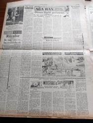 Halkçı Gazete - 5 Haziran 1954 - Vietnam Bağımsızlık Anlaşması - Galatasaray İzmirspor'a 4 0 Galip - Hindiçini Savaşı'nın 7 Yıllık Seyir Haritası - Başbakan Adnan Menderes'in Demeci Türkiye Amerikan Siyasetini Tamamen Benimsenmiştir - Dulles'in Türkiye'ye Yardım İçin İkazı - Vietnam'ın Bağımsızlık Anlaşması - Yunanistan'da Balkan İttifakını Kabul Ediyor - Fahrettin Ergüvenç - Evliya Çelebi Gibi Yazan Muhtar Enata - Tavuk Göğüscüleri Himaye Derneği - Antalya'da Fil Hastalığına Karşı Tedbirler - Habeşistan İmparatoru Haile Selasiye'yi 1 Milyon Kişi Alkışladı - Kurbağa Kadın Jean Clarke - İlim Ve Teknik Dünyası Rüyalar - Dünyanın En İlgi Çeken Zengini Ağa Han Hayatını Anlatıyor Yazı Dizisi - Baykara'nın Serüvenleri Yeni Zamanlara Doğru Resimli Romanı - İran Tab Güreş Kulübünün Son Müsabakaları - Manchester Tiyatrosunun Patinaj Yıldızları Desmond Scott İle Kathie Warren - Pond's Kremleri - Sana Nebati Margarin - İstanbul Şehir Tiyatrosu