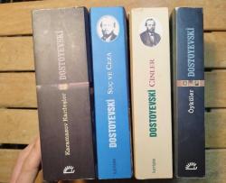 Dostoyevski 4 KİTAP İLETİŞİM YAYINLARI (KARAMAZOV KARDEŞLER, SUÇ VE CEZA, CİNLER, ÖYKÜLER)