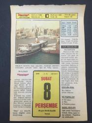 8 ŞUBAT 1979 -TAKVİM YAPRAĞI-DOĞUM GÜNÜ HEDİYESİ-HÜRRİYET TAKVİMİ,ÇOCUĞA İSİM,HAYVANLAR ALEMİ ZÜRAFA,GUETEMALA DA DEPREMDE ÖLENLERİN SAYISI 200.000 E YAKLAŞTI,ABDİN DAVERİN ÖLÜMÜ 1954,ANTEP GAZİLİK ÜNVANI VERİLDİ 1921,4.MURATIN ÖLÜMÜ 1640