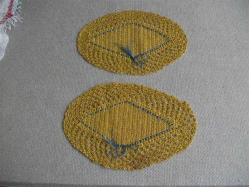 DANTEL - KAHVE TEPSİSİ ÖRTÜSÜ - 2 ADET - FİLOŞ İP