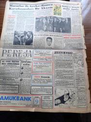 Zafer Gazetesi - 30 Nisan 1958 - Reisicumhurumuz Celal Bayar'ın Yapacağı Ziyaret Dolayısıyla Alman Matbuatında Hararetli Neşriyat - Çin Meclisinde İlk Defa  Yabancı Hükümet Reisi Olarak Adnan Menderes Konuştu - Hariciye Vekilimiz Fatin Rüştü Zorlu'nun Çok Mühim Beyanatı - Nafia Vekili Tevfik İleri Türk Milleti Her An Refah Ve Saadete Yaklaşıyor - Kıbrıs'ta Tedhiş Ve Sabotaj Genişliyor - Saidi Nursi Hakkında Beyanname Dağıtan 7 Kişi Mahkemeye Verildi - Dumlupınar Denizaltısı Çıkarılıyor - Türk Amerikan Derneğinde İslamiyet Mevzuunda Konferans Verilecek - Raybank - Ankara İlkbahar At Yarışları - Trajedya - Suudi Arabistan ve Petrol - Macarlar İle Grekoromen Karşılaşmaları Bu Akşam - Milli Futbol Takımı Elemanları Beşiktaş'ın Karşısında Muvaffak Olamadılar- Safa Yalçuk Spor Aleminin Sevgilisi - Demirspor Kongresi - Narbag Ve Misbag Şarapları