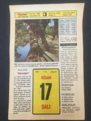 17 NİSAN  1979 -TAKVİM YAPRAĞI-DOĞUM GÜNÜ HEDİYESİ-HÜRRİYET TAKVİMİ,ÇOCUĞA İSİM,SPOR DÜNYASI NAİLİ MORAN,ALİ FUAT BAŞGİLİN ÖLÜMÜ 1967,ÇANAKKALE ANITININ TEMEL ATILIŞI,1954,FATİHİN İSTANBUL ADALARINI FETHİ 1453