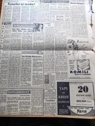 Zafer Gazetesi - 28 Kasım 1957 - Piyasada Lüzumlu Bütün Gıda Maddeleri Gittikçe Bollaşıyor - Amerikan Başkanı Eisenhower'in Sıhhati Salaha Doğru Gidiyor - Sovyetler Birliği Başvekili Bulganin'in Basvekilimiz Adnan Menderes'e Mesajı - Ahmet Özel Rektör Oldu - Türkiye Hakkında Suriye'nin Yalanları - Genel Sekreter Spaak Tarafından NATO Daimi Konseyi İçtimaa Çağrılıyor - Bir Avrupalının Hatıraları Yazan Stefan Zweig Yazı Dizisi - Sıhhat Vekili Doktor Lütfi Kırdar - Fazıl Ahmet Aykaç - Ragıp Akyavaş - Anadolu Kaleleri Sivas Kalesi - Adviye Fenik - Komili Banyo Sabunu - Bugün Yapılacak At Yarışlarının Tahminleri - Altınyıldız Kumaş Fabrikası - Opon Ağrı Kesici - Milli Namzetler İlk Maçı Pazar Günü Gençlerbirliği İle Yapacak - Şampiyonu Hamit Kaplan'ın Tedavisi Londra'da Yapılmalıdır - Basketbolu Bırakan Yalçın Granit İçin Jübile