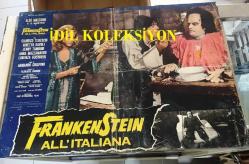 Genç Frankenstein - FRANKEŞTAYN, İtalyanca ORİJİNAL SİNEMA, Film AFİŞİ, (FRANKENSTEIN ALL'ITALIANA - Frankenstein all'italiana) 1975, FİLM AFİŞİ / POSTERİ - BÜYÜK BOY - ORİJİNAL - 66 X 46 cm EBADINDA - Original Turkish Big Size Movie Poster - Armando Crispino, Massimo Franciosa, Luisa Montagnana, Gianrico Tedeschi, Aldo Maccione, Jenny Tamburi, Lorenza Guerrieri, Anna Mazzamauro, Ninetto Davoli, Aldo Valletti, Alessandra Vazzoler, Alvaro Vitali, Alessandro Tedeschi