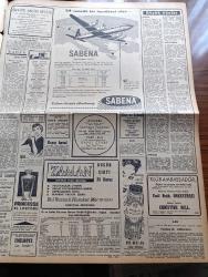 Zafer Gazetesi - 10 Ekim 1957 - İnşaatı Biten Yeni Ve Modern Bir Eser Afyon Çimento Fabrikası Yarın Açılıyor - Demokrat Parti'ye Kitleler Halinde İltihak Devam Ediyor - Ankara'da İki Caddeye Muhammed Rıza Şah Pehlevi Ve Tahran Adları Verildi - Eisenhower Amerikan Suni Peykinin Yakında Atılacağı Bildirdi - Üsküdar'da Dün 200 Dükkanın Temeli Atıldı - Bursa Merinos Fabrikasının Yünlü Dokuma Tesisleri Dün Törenle Açıldı - Dirilen Sevgili Yazan Muazzez Aruoba Yazı Dizisi - Zaman Haftalık Dergisi Bugün Neşriyata Başlıyor - 1950 1957 Vilayetlerde Yeni Eserler - 80'lik Müzisyen Pablo Cassals'ı Baştan Çıkaran Genç Kadın - Adviye Fenik - Ordu Futbol Takımı Tahran'da - Rockfeller İstanbul Konservatuarına 40.000 Dolar Yardımda Bulundu - Pe Re Ja Limon Kolonyası - Enerji Davamız Hal Yolunda Üç Büyük Termik Bölge Santralı - 19 Mayıs Stadının Açılışına Gelmek İçin Fenerbahçe Ve Galatasaray Yeniden Zorluk Çıkardı - Sofya Bükreş Münih Karma Güreş Takımları Şehrimize Geliyor - Soma Santrali