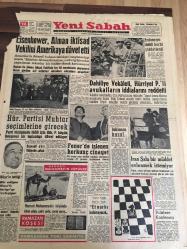 YENİ SABAH GAZETESİ  16 MART 1958 YIL :20 SAYI :6837--Eisenhower ,Alman İktisadi Vekilini Amerika ya Davet Etti --Hür. Partisi  Muhtar Seçimlerine Girecek ---Fener 'de işlenen korkunç cinayet --Endonezya dahili  harbi  şiddetlendi --Dahiliye Vekaleti  ,Hürriyet  P.'li  Avukatların  İddialarını  Reddetti --Mensucat işçileri  asgari ücretleri  tespit edildi ---Vali yol  olmadıkça  vasıtaları  çoğaltmak  fayda vermez---Prens  Ali Han  Kadınlara  Uğursuzluk Getiriyor --Fenerbahçe -I .Spor Galatasaray -Beşiktaş ---Fenerbahçe   şampiyon --Feriköy  Eyüpl e  Bugün   oynuyor ---Naci ,Galatasaray Kıbrıs  'a davet  ediyor  .Dick  şehrimize döndü---Emniyet  Beykoz a 3-1  mağlup oldu --