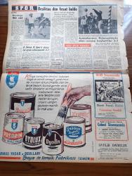 Zafer Gazetesi - 8 Nisan 1957 - Adana Çimento Fabrikası 15 Nisan'da Törenle Açılacak - Polonya'da Milislerle Halk Arasında Kavga - İngiltere Müdafaa Vekili Kıbrıs Adasına Gidiyor - Beşiktaş Kongresinde Karma Liste Kazandı - Kraliçe İkinci Elizabeth Bugün Paris'te - Türk Sendikalizmi - İngiliz Kültür Haftası Yarın Sabah Başlıyor - Var Olmak Yazan İlhan Tarus Yazı Dizisi - Dünya Sıhhat Ve Gıda Günü Dün Kutlandı - Üçüncü Dünya Harbi İhtimali - Raybank - Etibank Ankara Şubesi Bugün Açılıyor - Gül Ok Etek Bluz Elbise - Mimar Mühendis Odaları Birliği - Pe Re Ja Limon Kolonyası - Vita Yağ - Fay Temizleme Tozu - Milli Piyango Dün Çekildi - Altınçivili Atletizm Müsabakaları - Hacettepe Hilali Yendi - Galatasaray Beyoğluspor'a Karşı İyi Oyun Çıkaramadı - Durmuş Yaşar Ve Oğulları DYO Boya - Ulus Sineması