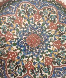 Eski Kütahya Seramik El Boyama Duvar Tabağı