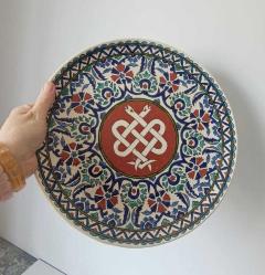 Eski Kütahya Seramik El Boyama Duvar Tabağı Tıp Temalı  Huzur Çini