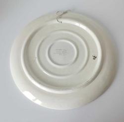 Eski Kütahya Seramik El Boyama Arapça Yazılı Duvar Tabağı Motif Çini