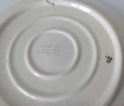 Eski Kütahya Seramik El Boyama Arapça Yazılı Duvar Tabağı Motif Çini