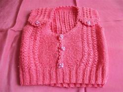 TIĞ İŞİ -   BEBEK YELEĞİ - KULLANILMAMIŞ