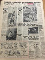 YENİ SABAH GAZETESİ  9 HAZİRAN 1959  YIL :22 SAYI :7280---Yeni Sabah Gazetesi Yazı İşleri Müdürlüğüne --Reisi Cumhur Celal Bayar İtalya 'ya Gitti --Aygün İmardan dönülemez dedi --Tahkikat Önergelerine  Sıra  Gelecek Dedi --Amerika da  bir posta paketi  güdümlü  roketle nakledildi --Robert Kolejinde Yeni Bir Hadise --NATO Konfederasyonu Kurulmasına  Çalışılıyor --Fenerbahçe ve Galatasaray  Yarını Kampta Bekliyor --Balkan Güreş Şampiyonası  Spor  Sarayına Alınacak --Polonya Milli Maçı Türk Voleybolunda ileri  bir hamledir --