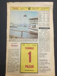 Efemera - 1 TEMMUZ 1979 -TAKVİM YAPRAĞI-DOĞUM GÜNÜ HEDİYESİ-HÜRRİYET TAKVİMİ,ÇOCUĞA İSİM,BU AYDA ÇİÇEK BAKIMI,SAMSUN FUARI,ESKİŞEHİRDE BEYAZ ALTIN FESTİVALİ,ESKİŞEHİRDE EL SANATLARI FUARI,KUŞADASI TURİZM FUARI,ATATÜRKÜN MİLLİ MUCADELEDEN SONRA İLK DEFA İSTANBULA GELİŞİ,1927,KABOTAJ HAKLARIMIZIN KAZANILMASI 1926 - kitantik - kitaLog