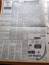 Zafer Gazetesi - 22 Nisan 1957 - İstanbul'da Dün Yapılan Türk Afgan Görüşmeleri - Reisicumhur Celal Bayar Çankaya'da Kızılay Başkanı Şemi Ergin Öncülüğünde Kızılay Kongre Heyetini Kabul Etti - Süveyş İhtilafı - 23 Nisan Milli Hakimiyet Ve Çocuk Bayramı Yarın Törenle Kutlanacak - Çocuk Sağlığı Semineri Bu Gün Açılıyor - Eskişehir Devlet Demir Yolları Fabrikası - Şafaktepe Camii Temel Atma Töreni - İşçi Semineri Programları - Osmanlı Bankası - Var Olmak Yazan İlhan Tarus Yazı Dizisi - Orhan Seyfi Orhon - Sovyet Rusya Yugoslavya İle Dostluk Tesis Ediyor - Amerika'nın Başarılı Eseri Kominform'a Karşı NATO - 500 Yıllık Türk Çini Sergisi Büyük İlgi İle Karşılandı - Ulus Sineması - Mike Hammer - Havilland Krem - Nur Sineması - Uhu Herşeyin Mürekkebi - Fay Temizleme Tozu - Galatasaray Ve Beşiktaş'ın Kadroları - Beykoz Hacettepe Karşılaşıyor - Dünya Ordulararası Basketbol Şampiyonasına Başlanacak - Edison Ampulleri