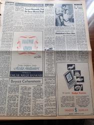 Zafer Gazetesi - 22 Nisan 1957 - İstanbul'da Dün Yapılan Türk Afgan Görüşmeleri - Reisicumhur Celal Bayar Çankaya'da Kızılay Başkanı Şemi Ergin Öncülüğünde Kızılay Kongre Heyetini Kabul Etti - Süveyş İhtilafı - 23 Nisan Milli Hakimiyet Ve Çocuk Bayramı Yarın Törenle Kutlanacak - Çocuk Sağlığı Semineri Bu Gün Açılıyor - Eskişehir Devlet Demir Yolları Fabrikası - Şafaktepe Camii Temel Atma Töreni - İşçi Semineri Programları - Osmanlı Bankası - Var Olmak Yazan İlhan Tarus Yazı Dizisi - Orhan Seyfi Orhon - Sovyet Rusya Yugoslavya İle Dostluk Tesis Ediyor - Amerika'nın Başarılı Eseri Kominform'a Karşı NATO - 500 Yıllık Türk Çini Sergisi Büyük İlgi İle Karşılandı - Ulus Sineması - Mike Hammer - Havilland Krem - Nur Sineması - Uhu Herşeyin Mürekkebi - Fay Temizleme Tozu - Galatasaray Ve Beşiktaş'ın Kadroları - Beykoz Hacettepe Karşılaşıyor - Dünya Ordulararası Basketbol Şampiyonasına Başlanacak - Edison Ampulleri