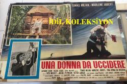 Ölümden kaçarken, İtalyanca ORİJİNAL SİNEMA, Film AFİŞİ, (UNA DONNA DA UCCIDERE -  Folle à tuer) 1975, FİLM AFİŞİ / POSTERİ - BÜYÜK BOY - ORİJİNAL - 64 X 46 cm EBADINDA - Original Turkish Big Size Movie Poster - Yves Boisset,  Yves Boisset, Jean-Patrick Manchette, Marlène Jobert, Tomas Milian, Thomas Waintrop, Michel Peyrelon, Victor Lanoux, Jean Bouchaud, Jean Bouise, Michael Lonsdale, Loredana Nusciak, Henri Poirier, Roger Ibáñez, KILIÇ FİLM