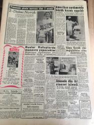 YENİ SABAH GAZETESİ  3 EYLÜL  1961 YIL :24 SAYI :8072--D. Kuvvetlerine  karşı  işlenen suçlara ait  tasarı  kanunlaştı --Kasım Gülek  Bütün Memleketi  Dolaşacak --Gangster  ve arkadaşı  dün  orfi  idareye  teslim edildi--At mezbahası  basıldı  491 kilo  et ele geçirildi --Öğretmen  teminatı  hakim teminatından  önce gelir --Şehir  tiyatroları  1 Ekim de açılacak --Amerikan  yardımında  büyük  kısıntı yapıldı --Ruslar Kutuplarda  manevra  yapacaklar --Amerika kendini nasıl savunacak --Fenerbahçe  4-0 , Galatasaray  1-0 galip --Galibiyeti  kaçıran  Göztepeliler oldu --G.Birliği :1 İzmir Spor :0 A.Ordu :5 -DemirSpor :2--Galatasaray idare heyeti iş başında --