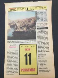 11 EKİM 1979 -TAKVİM YAPRAĞI-DOĞUM GÜNÜ HEDİYESİ-HÜRRİYET TAKVİMİ,ÇOCUĞA İSİM,TARİH SOHBETİ HAREMDE DEĞİŞİKLİK,MİLLİ SELAMET PARTİSİNİN KURULUŞU 1972,AFYON ÇİMENTO FABRİKASININ AÇILIŞI 1957,MUDANYA MÜTAREKESİNİN İMZALANMASI 1922,MUDANYADA MUDANYA MÜTAREKESİNİ ANMA GÜNÜ