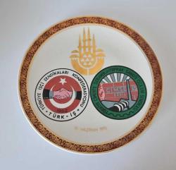 Eski 1970 Türk İşçi Sendikaları Konfederasyonu  Sümerbank Yıldız Porselen Tabak