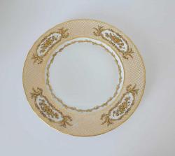 Antika LİMOGES Altın Yaldızlı Porselen  Yemek Tabağı