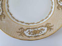 Antika LİMOGES Altın Yaldızlı Porselen  Yemek Tabağı