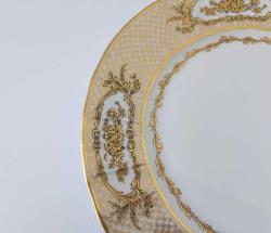 Antika LİMOGES Altın Yaldızlı Porselen  Yemek Tabağı