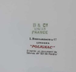 Antika LİMOGES Altın Yaldızlı Porselen  Yemek Tabağı