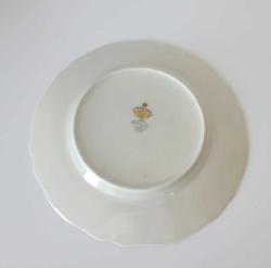 Antika KRAUTHEİM BAVARİA  Yeşil ve Altın Yaldızlı Porselen  Yemek Tabağı