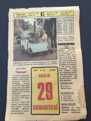 29 ARALIK 1979 -TAKVİM YAPRAĞI-DOĞUM GÜNÜ HEDİYESİ-HÜRRİYET TAKVİMİ,ÇOCUĞA İSİM ,TARİH SOHBETİ İSYAN EDEN BEY,ÇERKES ETHEMİN KÜTAHYADA MİLLİ KUVVETLERE KARŞI SALDIRIYA GEÇMESİ 1920