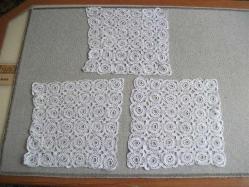 B2 -  18 - DANTEL -   3 ADET -  FİLOŞ İPLE ÖRÜLMÜŞ