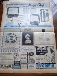 Yeni İstanbul Gazetesi - 12 Kasım 1952 - Akdeniz Manevraları Bugün Bitiyor - Kore'de Gene Şiddetli Çarpışmalar Oluyor - İsrail Cumhurbaşkanı Profesör Weizman'ın Vefatı Dolayısıyla Vali Fahrettin Kerim Gökay'ın Taziyesi - Ruslara Casusluk Eden Er İlhan Aysungur 10 Sene Hapis Yatacak - Demokrat Parti Grubunun Dün Yaptığı Mühim Toplantı - Büyük Kardeşim Atatürk Anlatan Makbule Atadan Yazı Dizisi - Denizlerin Efesi Gazi Umur Paşa Yazan Tevfik İnci Yazı Dizisi - Azınlık Okullarında Çalışan Öğretmenler - Bugünkü Siyasi Durum Ve Churchill'in Kanaati - Hitler'i Yaşatma Cemiyeti - İkinci Bir Sağırlar Okulu -  Hikaye Baban Görmesin Yazan Mehmed Davaz Yazı Dizisi - Enstitü Mezunu Bir Terzimiz Ne Diyor - Çapamarka - Magic Chef Sobaları - Gripin - Pilli Luxor Radyo