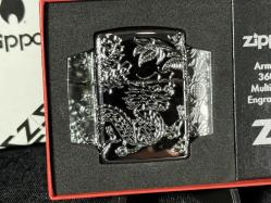 Orijinal 2024 Zippo Çakmak 167 Dragon Phoenix Design Armor 360 EJDERHA Modeli