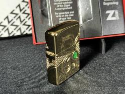 Orijinal Zippo Çakmak 49108  Armor 360 Fleur-De-Lis Design Gold Plated