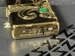 Orijinal Zippo Çakmak 49108  Armor 360 Fleur-De-Lis Design Gold Plated