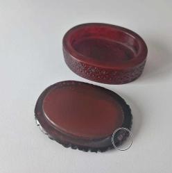 Antika 19YY Bakalit Benzeri  T.P Danbiere İmzalı Küçük Kutu 1890 Paris Fuarı