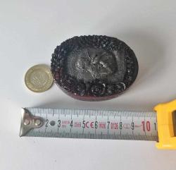 Antika 19YY Bakalit Benzeri  T.P Danbiere İmzalı Küçük Kutu 1890 Paris Fuarı