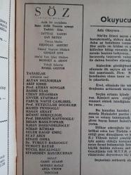 Söz - Aktüalite Mecmuası, Sayı: 4, Ağustos 1966 (Kapak:Şarlatanların Yeni Hedefi Cihat Bilgehan)