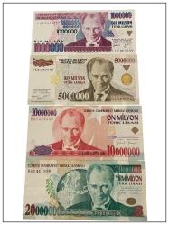 Efemera - 7.Emisyon milyon seti koleksiyonluk kağıt para - kitantik - kitaLog