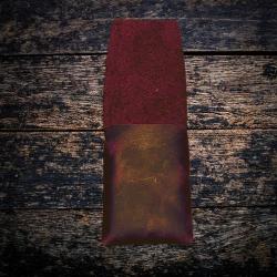 Origami Hakiki Deri Kartvizitlik - Bordo