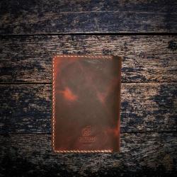 %100 El Yapımı PRAG Hakiki Deri Pasaport Cüzdanı Organizer