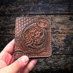 FLORIDA Premium İşlemeli %100 El Yapımı Hakiki Deri Cüzdan