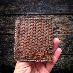 FLORIDA Premium İşlemeli %100 El Yapımı Hakiki Deri Cüzdan