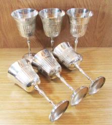 ViNTaGe GÜMÜŞ KAPLAMA YüKSeK KADEH TAKIMI....6 Lı