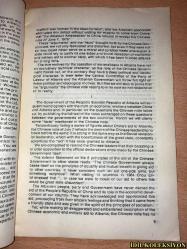 LETTER OF THE CC OF THE PARTY OF LABOUR AND THE GOVERNMENT OF ALBANİA TO THE CC OF THE COMMUNİST PARTY AND THE GOVERNMENT OF CHİNA - CHİNESE FOREİGN MİNİSTRY'S NOTE - İNGİLİZCE KİTAP (ÇALIŞMA PARTİSİ VE ARNAVUTLUK HÜKÜMETİ MK'NIN KOMÜNİST PARTİSİ MKM VE ÇİN HÜKÜMETİ'NE MEKTUP - ÇİN DIŞİŞLERİ BAKANLIĞI NOTASI)