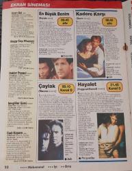 SABAH GAZETESİ-YENİ-TV GUİDE DERGİSİ-MODERN TV DERGİSİ-8 ŞUBAT-14 ŞUBAT- 1997-KAPAK-FOTOĞRAF-RÖPORTAJ-HAFTANIN FİLMLERİ-MERAKLI MELAHAT-SEVİNÇ ERBULAK-SUNA YILDIZOĞLU-MELTEM CUMBUL-NATASHA HENSTRİDGE-ŞEDA AÇIKKOL-ALMULA MERTER-DUYGU ÇEMBERİ-CENGİZ KURTOĞLU-GELMEYİN ÜSTÜME-BAYT-RAM ÖZEL-İBRAHİM TATLISES-SİBEL CAN-EMEL SAYIN-ORHAN GENCEBAY-MAĞARA ADAMI ŞEHİRDE-JAGUARIN ÖCÜ-MACERA PEŞİNDE-OKYANUS CANAVARI-ROBERT RADLER-EN BÜYÜK BEMİM-KADERE KARŞI-ANNE ARCHER-SAM NEİLL-ÇAYLAK-CLİNT EASTWOOD-JEREMY IRONS-RAUL JULIA
