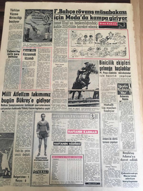 YENİ SABAH GAZETESİ 15 EYLÜL 1959 YIL 22 SAYI 7375 İtalya  