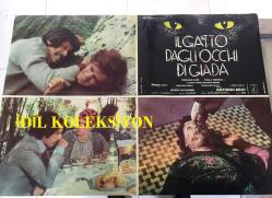 SARI GÖZLÜ KEDİ, İtalyanca ORİJİNAL  KORKU SİNEMA, Film AFİŞİ, (IL GATTO DAGLI OCCHI DI GIADA) 1977, FİLM AFİŞİ / POSTERİ - BÜYÜK BOY - ORİJİNAL - 67 X 47 cm EBADINDA - Original Turkish Big Size Movie Poster - Antonio Bido, Vittorio Schiraldi, Antonio Bido, Roberto Natale, Corrado Pani, Paola Tedesco, Franco Citti, Fernando Cerulli, Giuseppe Addobbati, Gianfranco Bullo, Jill Pratt, Bianca Toccafondi, Inna Alexeievna, Paolo Malco, Cristina Piras